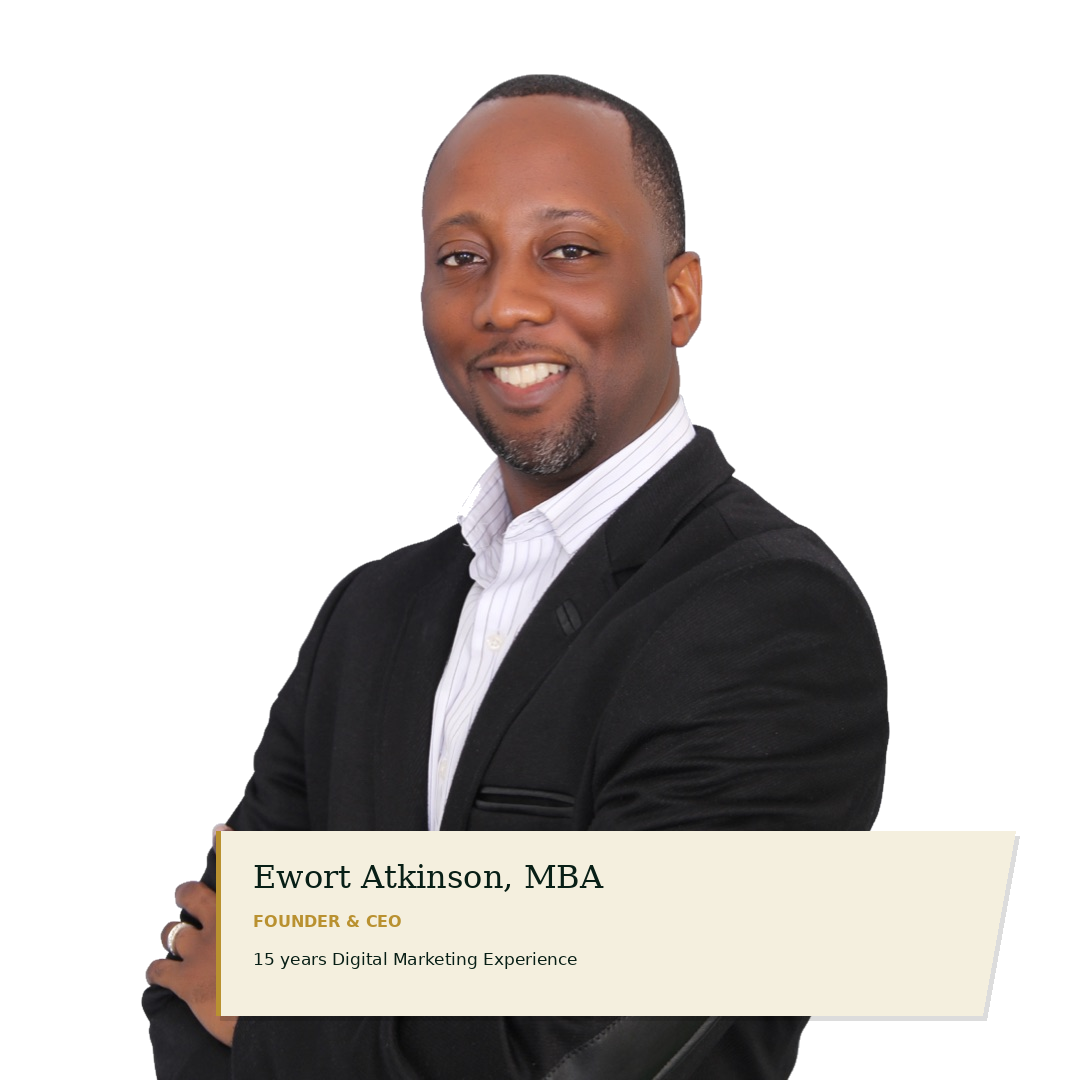 Ewort Atkinson, MBA, Founder and CEO of Kinson AI Marketing Consultancy, 25+ years Digital Marketing Experience